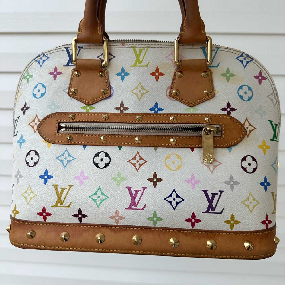 Louis Vuitton White Multicolor Satchel - Picture 5 of 9
